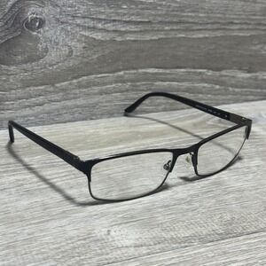 Safilo Elasta E3098 Square Eyeglasses Black Metal Frame Men 145mm Made in Italy